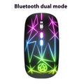 Wireless Bluetooth mouse with luminous charging in star black colour showing five buttons and metal roller wheel