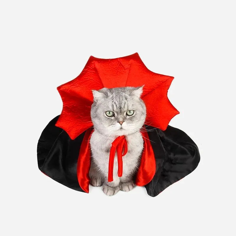 Cute Halloween pet vampire cloak costume for small dog cat kitten S M L sizes