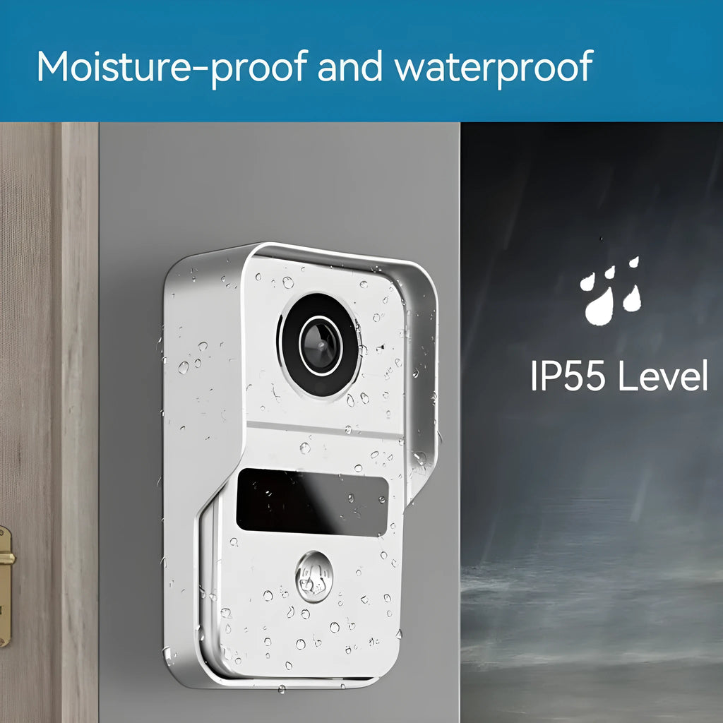 10-inch wireless video intercom doorbell system with colour HD camera and remote unlocking capability