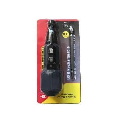 Alloy steel straight handle electric screwdriver with 36V lithium battery in black or blue colour.