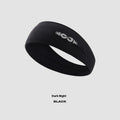 Seamless knitted sports headband in black, grey, or blue for running and cycling