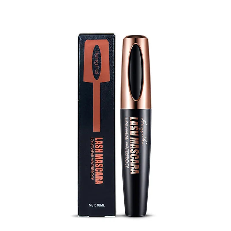 Black waterproof curling mascara with sweat-proof smudge-resistant formula in packaging