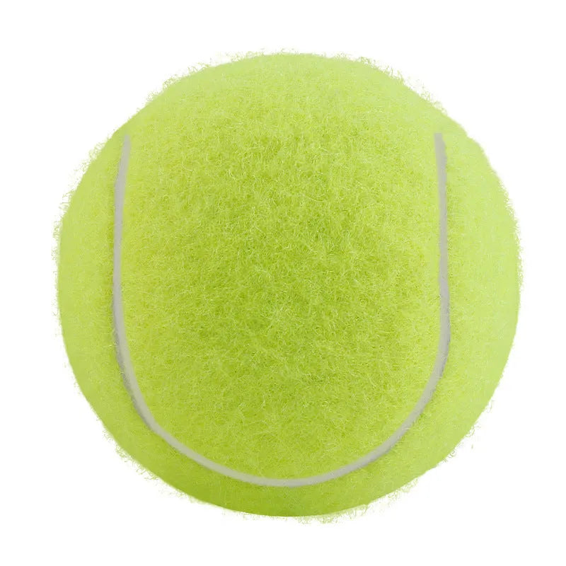 6.3cm bite-resistant rubber tennis ball dog toy in multiple colour options