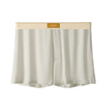 Men's ice silk underwear three-pack showing loose fit and solid colour options