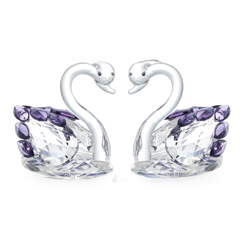 Crystal swan desktop ornament in modern simplicity style with colour options