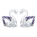 Crystal swan desktop ornament in modern simplicity style with colour options