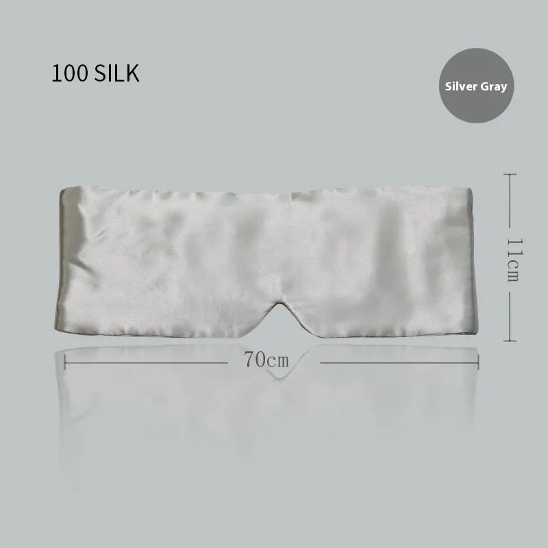 Mulberry silk sleep eye mask shown in one of seven available colours.
