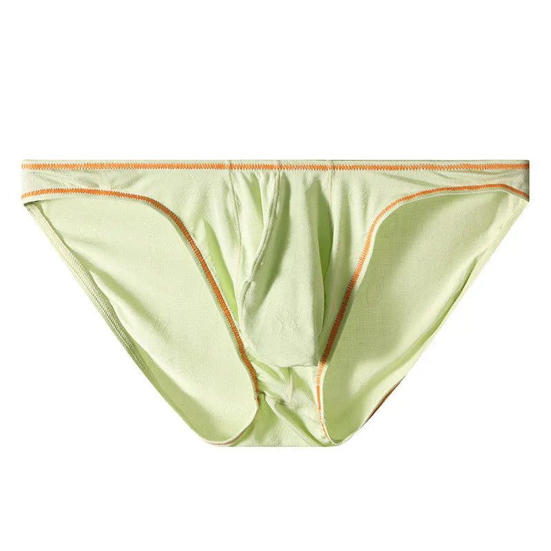Men's modal butt-lift underwear in dark gray, pink, yellow green, blue, and sky blue colours.
