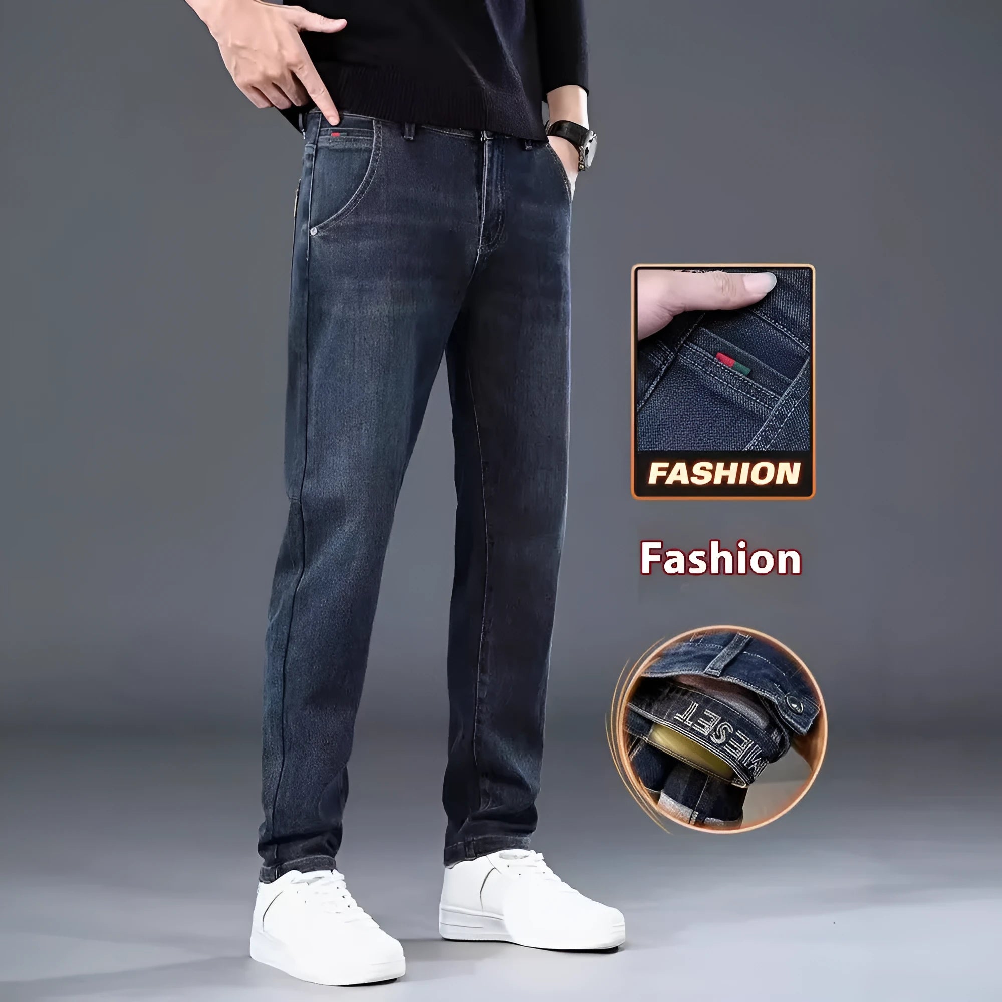 Slim straight casual trousers in blue grey colour with micro elasticity fabric for summer street fashion wear