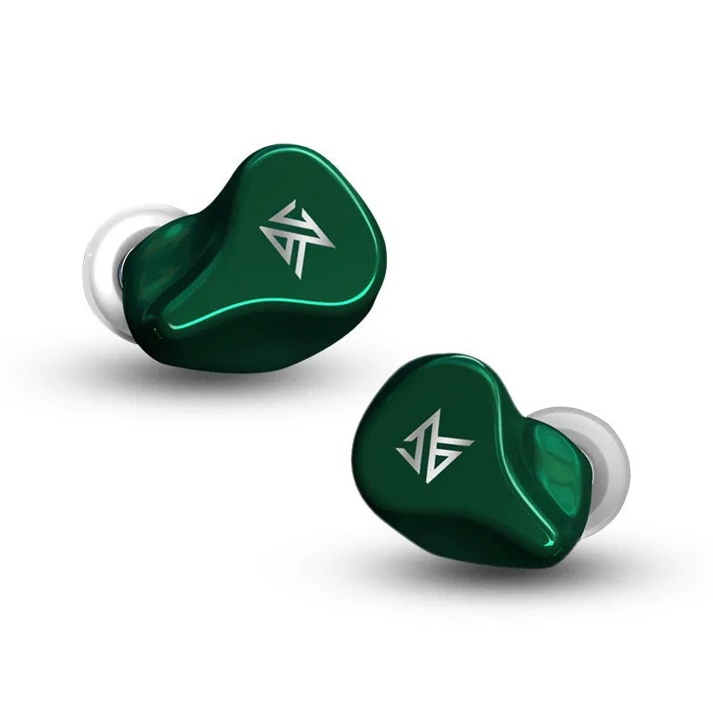 Black true wireless Bluetooth in-ear headphones with no connecting cable.