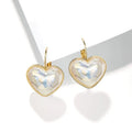Gold alloy women's ear clip with summer love niche design and natural style