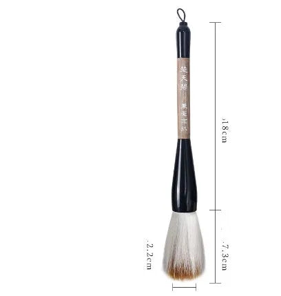 Large traditional Chinese painting brush with mixed wolf and sheep hair bristles for ink wash artwork