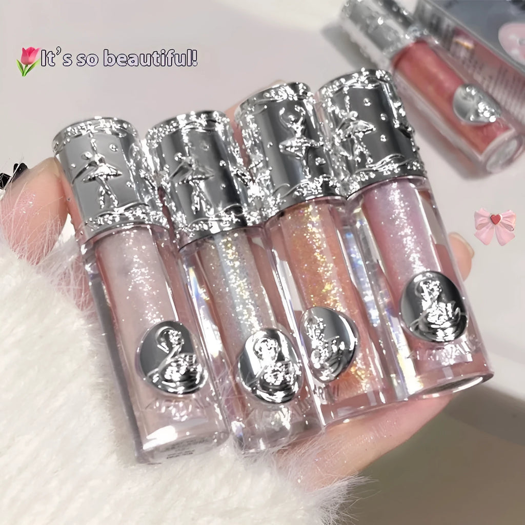 Ballet Liquid Eye Shadow product showing five colour options including Sakura Field and Butterfly Paradise shades