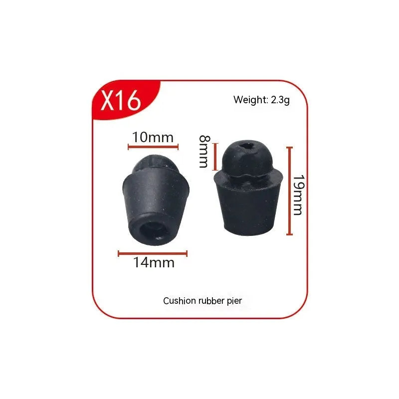 10 rubber automobile buckle buffers for vehicle cover shock absorption