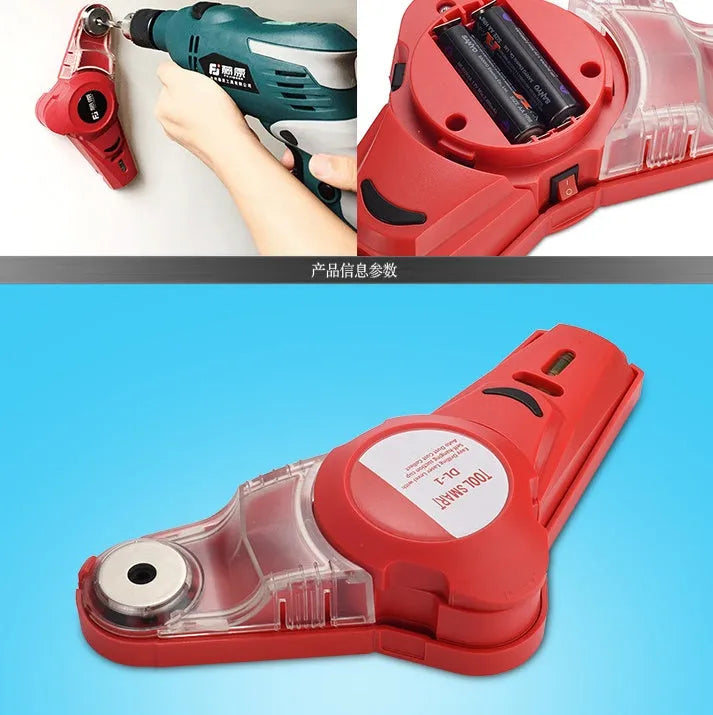 Red infrared laser positioning level with punching function for woodworking and decoration.