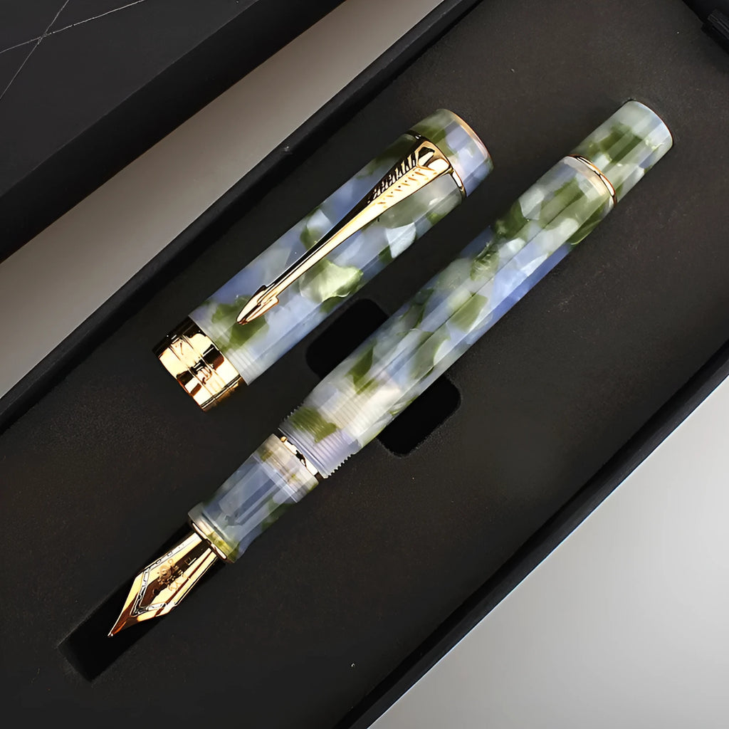 Deep bath green metal pen with selectable 0.5mm 0.7mm or 1.0mm nib options