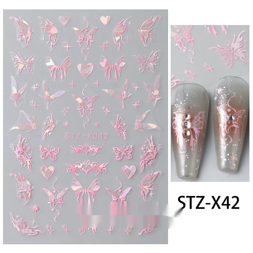 Black and silver stripe nail art stickers for French manicure designs in plastic material