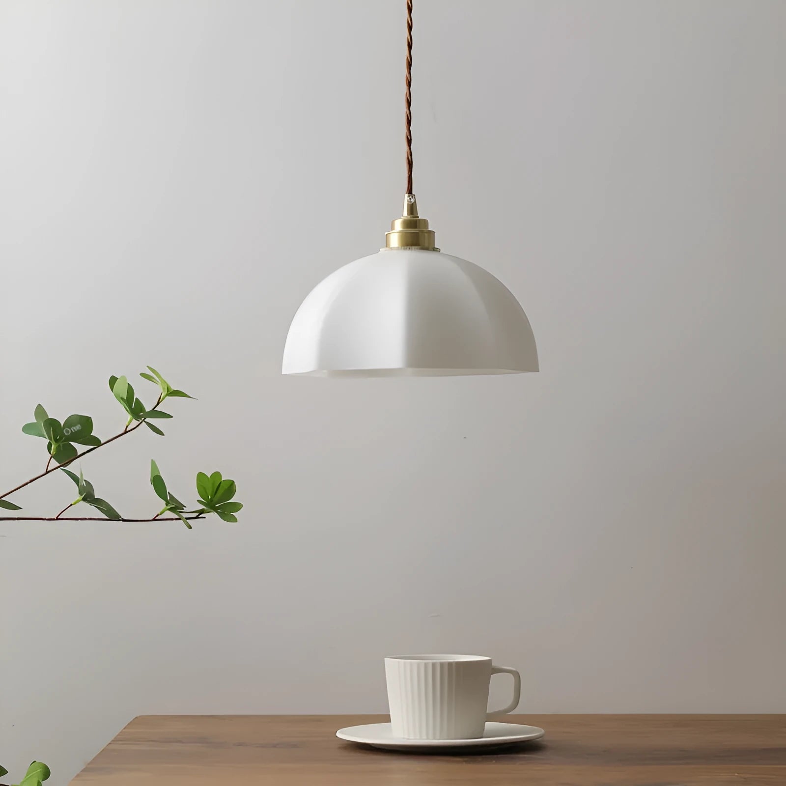 Chinese style copper glass indoor droplight pendant light for bedside and study