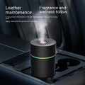 Compact car USB mini humidifier in black or white with adapter line for automobile air purification