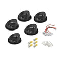 Set of five LED roof cab lights for cars and trucks with yellow, transparent and smoked black lampshade options