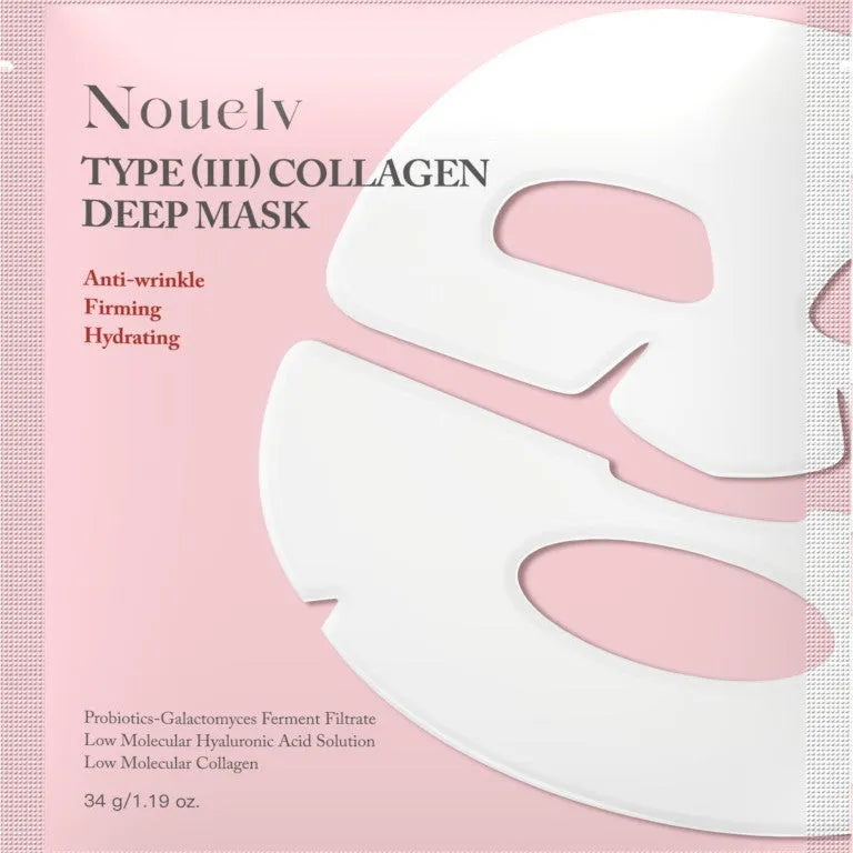 Four-piece collagen layered patch mask set for facial moisturising and rejuvenation