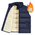 Men's striped lambswool vest waistcoat in black, dark blue or red for autumn winter wear