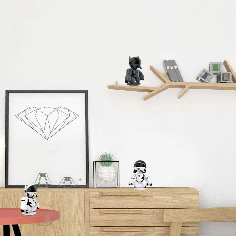 White space robot monitor camera with 1080P night vision and wifi connectivity for home security