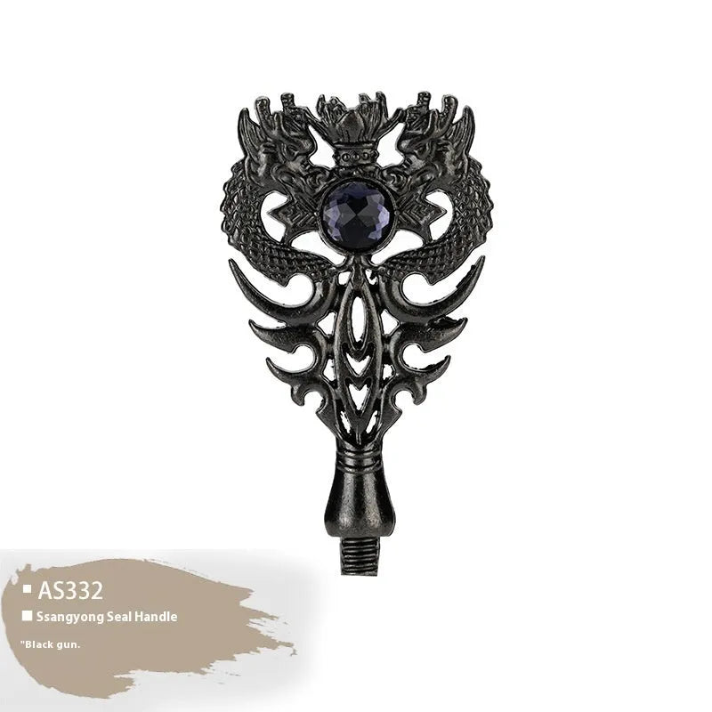 Wooden wax seal handle in a selection of different colour and decorative finishes.