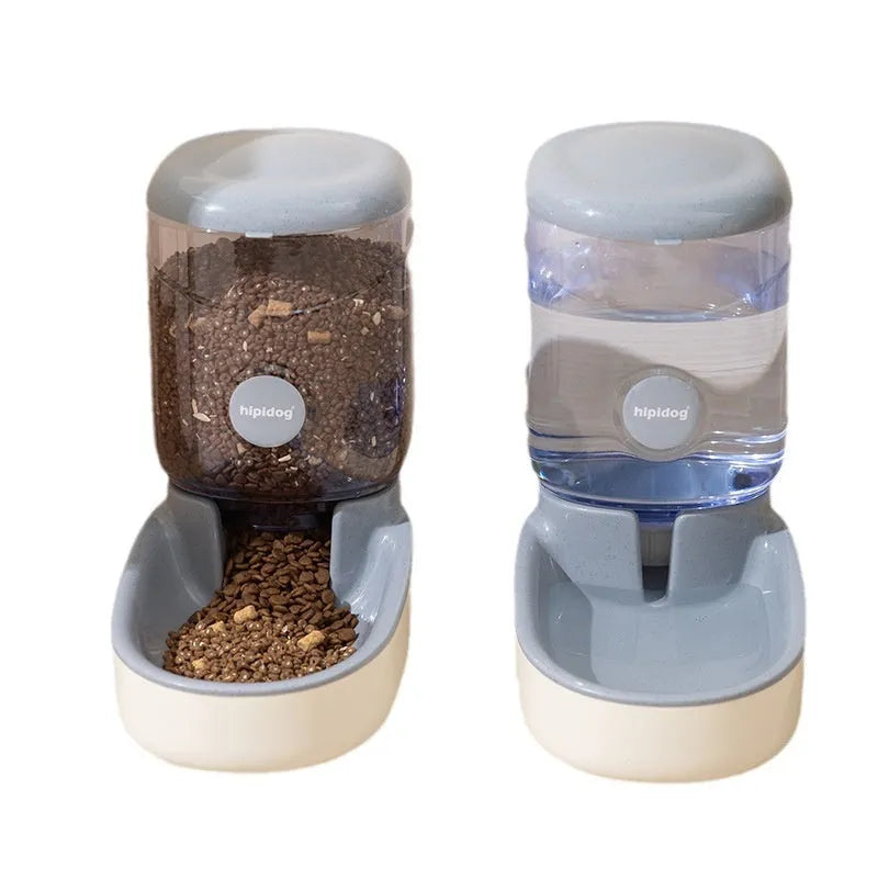 Automatic pet feeder and water fountain with 3.8L capacity in blue, green, grey, or pink colours