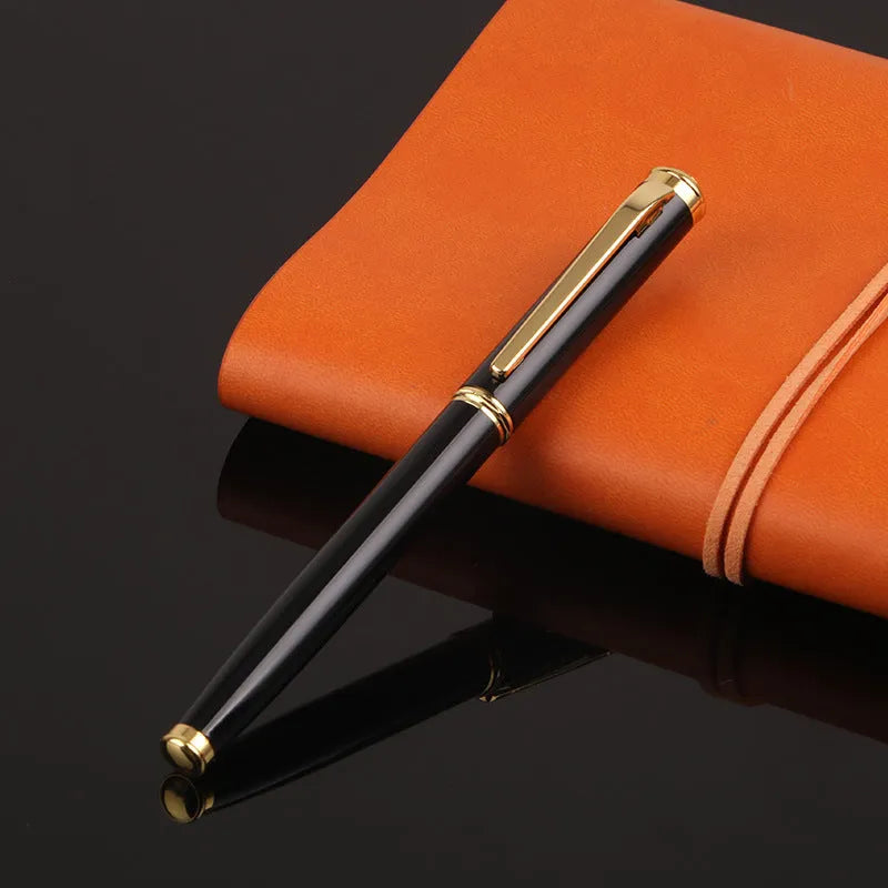 Red and black metal fountain pens with 0.5mm nibs for office and gift use.