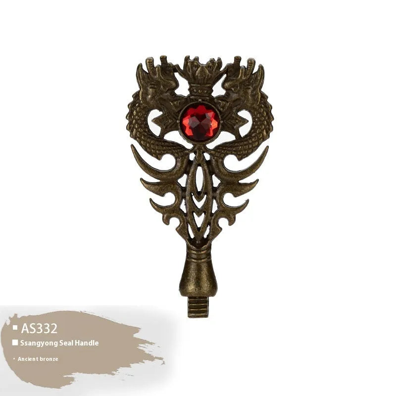 Wooden wax seal handle in a selection of different colour and decorative finishes.
