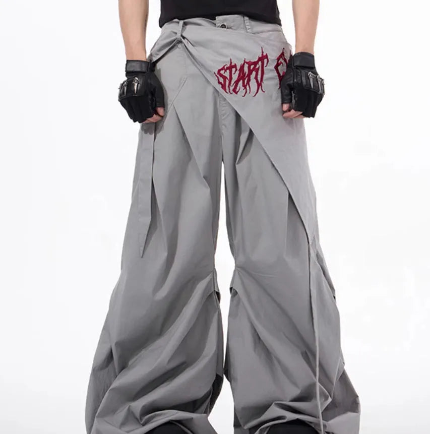 Boys wide-leg trousers in Korean style with solid black colour option