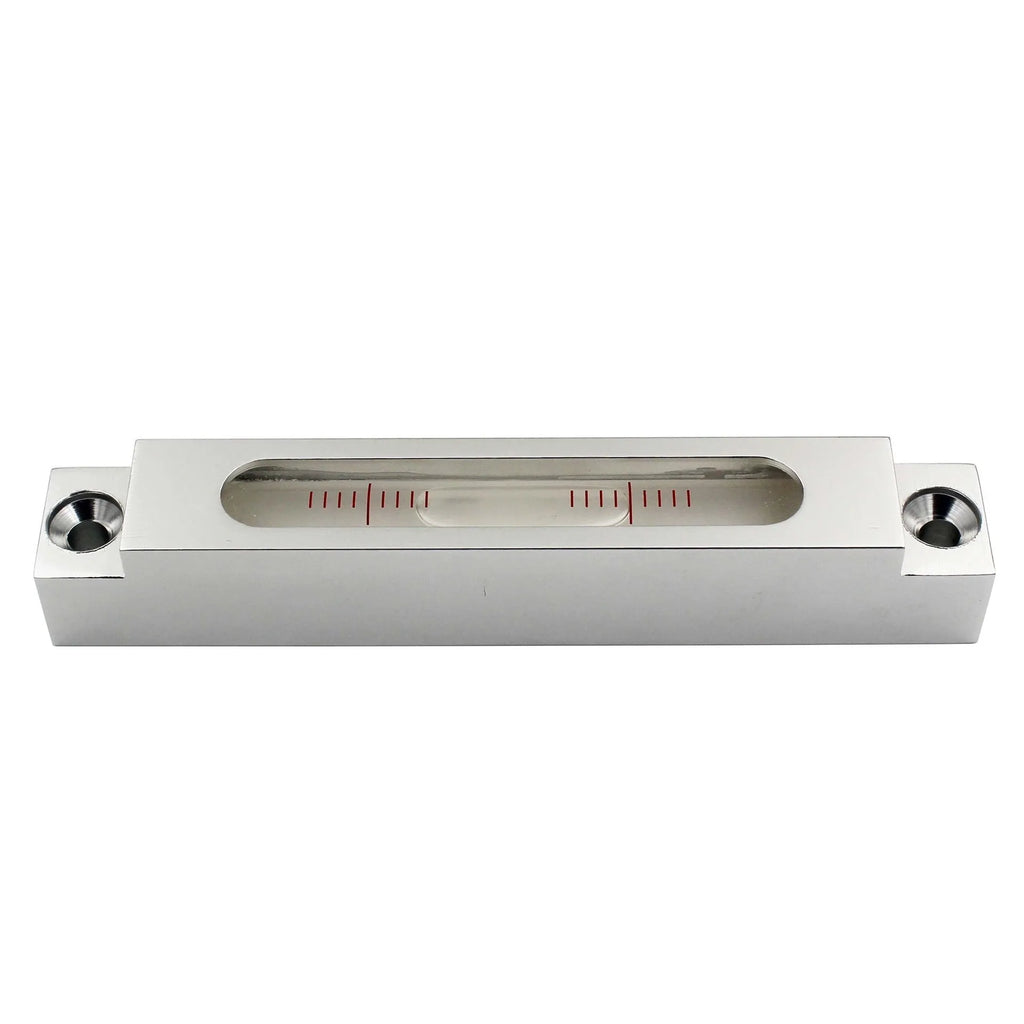 Mini strip spirit level made of metal and glass measuring 132mm for machine tool decoration