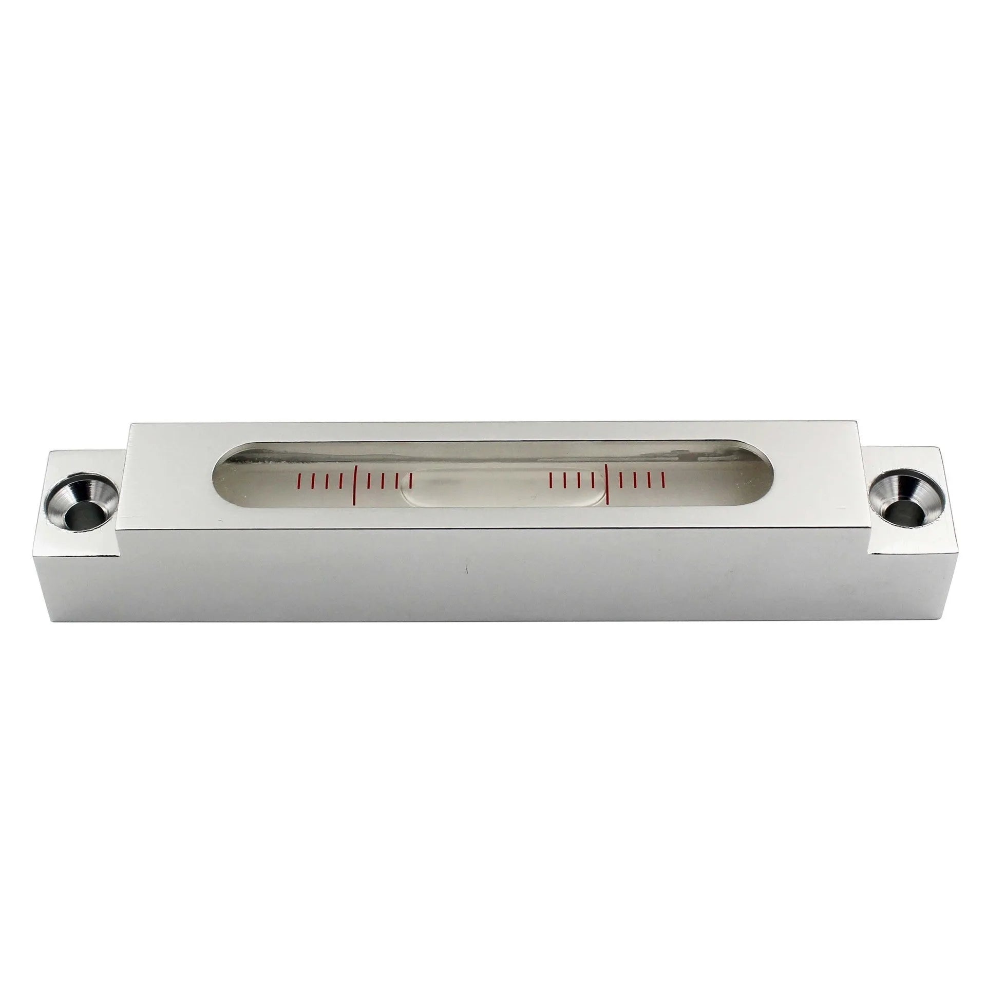 Mini strip spirit level made of metal and glass measuring 132mm for machine tool decoration