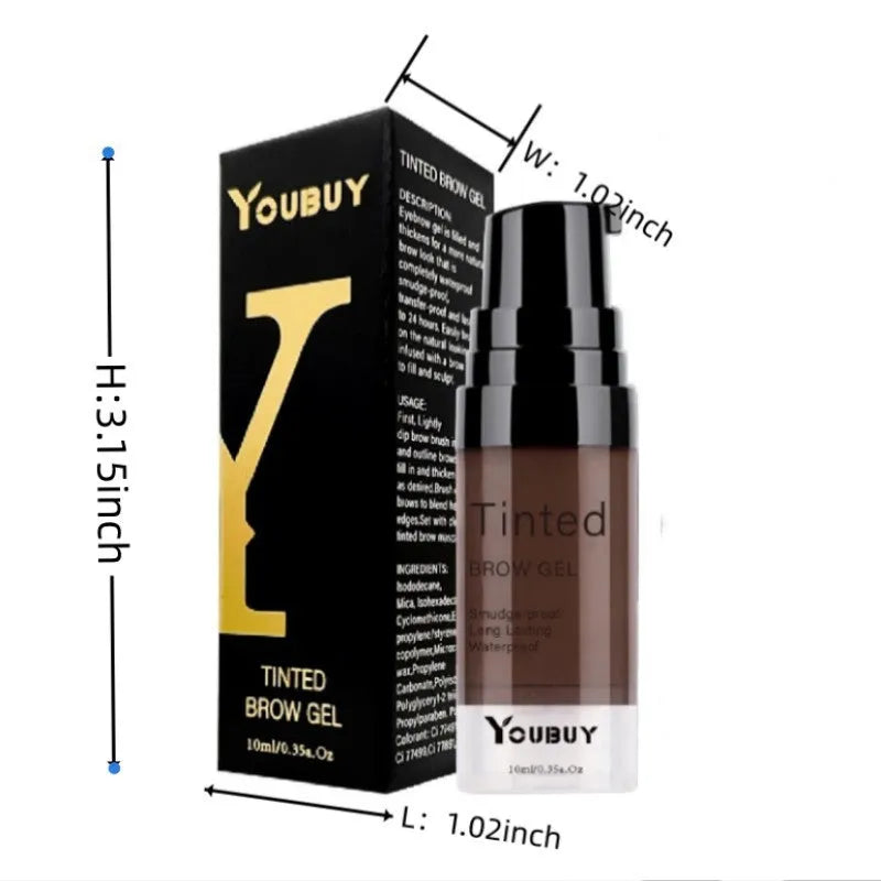 Waterproof brow cream eyebrow tint in dark grey and golden yellow shades for natural-looking definition
