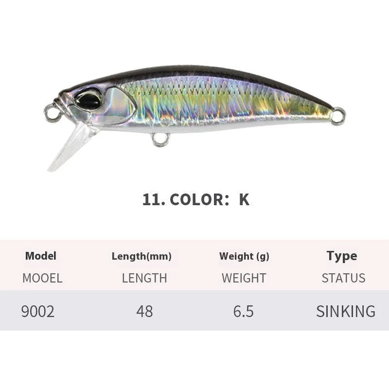 Tossing Japanese 48mm soft plastic mino fishing lure for mandarin fish and snakehead.