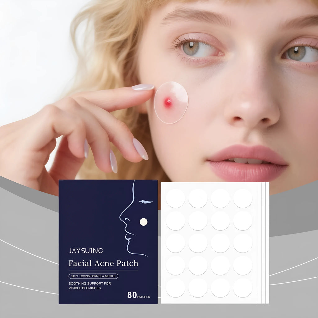 Hydrocolloid facial acne patches pack with 80 gentle breathable patches for skincare