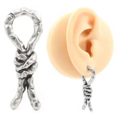 Copper bending and connecting piercing earrings measuring 4mm for auricle or ear amplifier placement