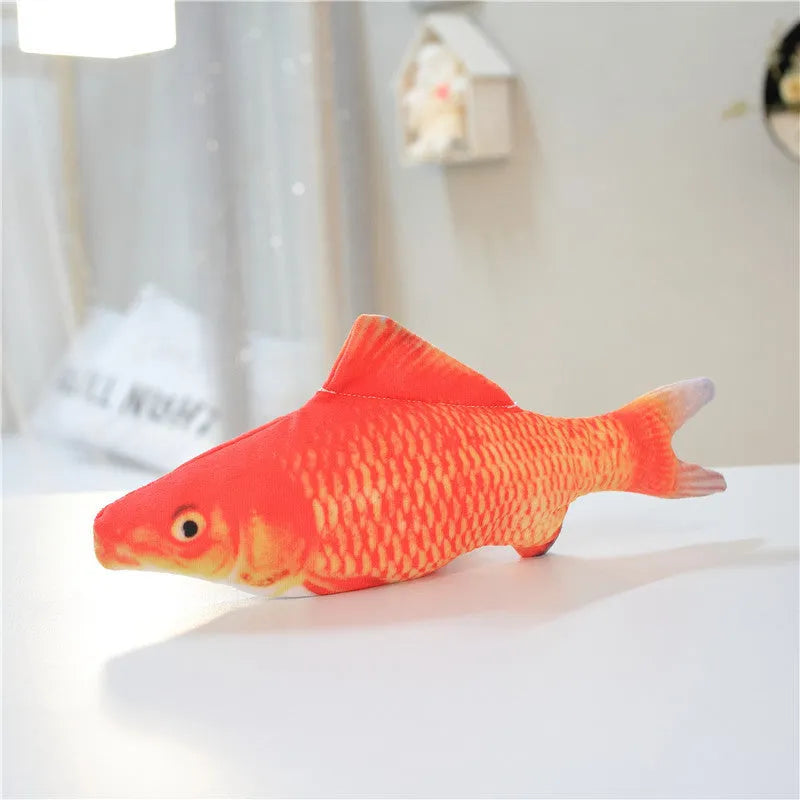 Electronic jumping fish simulation cat toy without catnip, 30cm multicolour design with USB charging
