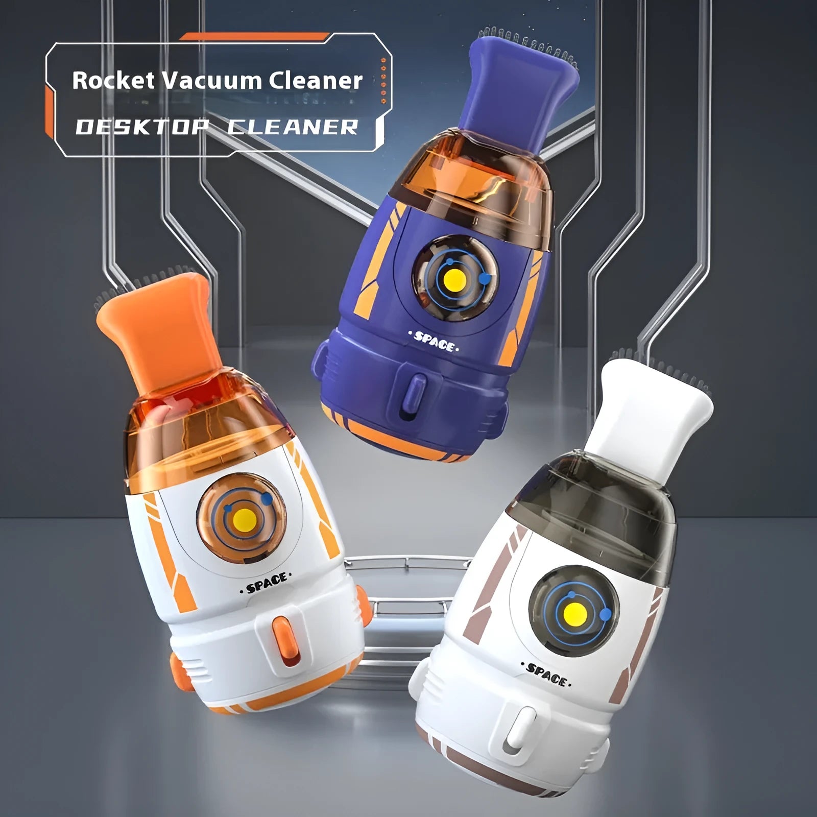 USB rechargeable handheld desktop vacuum cleaner in various colours for keyboard and computer dust removal
