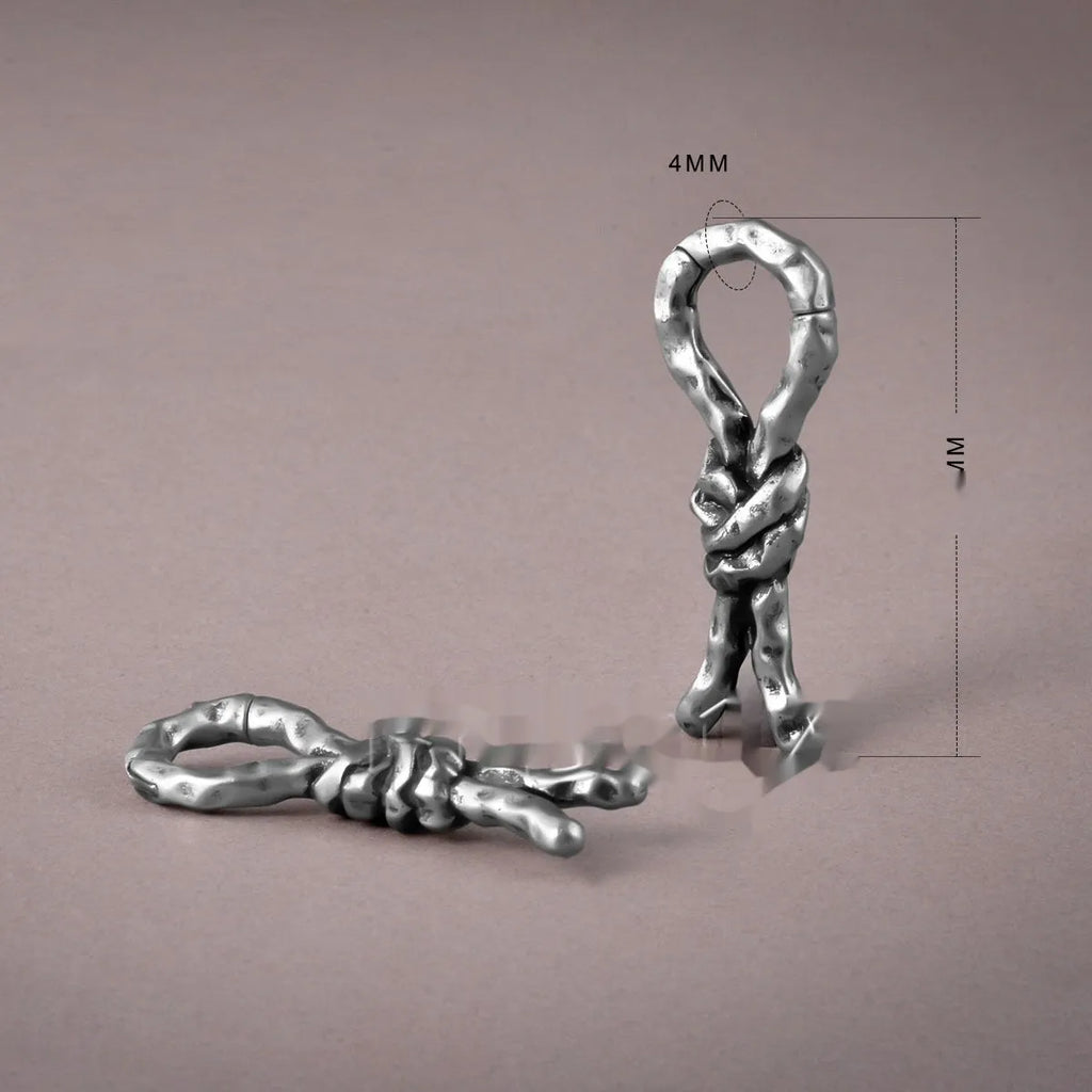 Copper bending and connecting piercing earrings measuring 4mm for auricle or ear amplifier placement