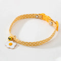 Adjustable cat collar with bell pendant and bow tie accessory for small pets