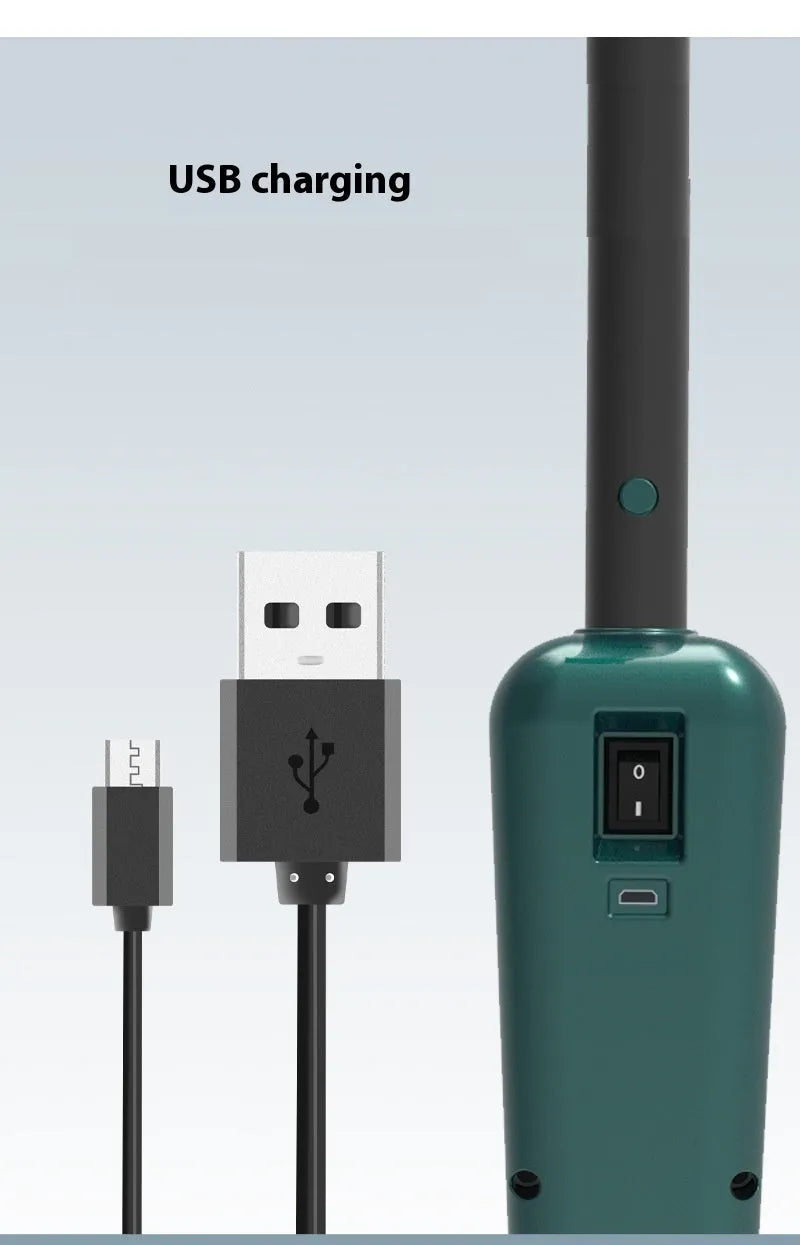 S5 Green cordless sweeping and mopping machine with USB charging port and separate washbasin
