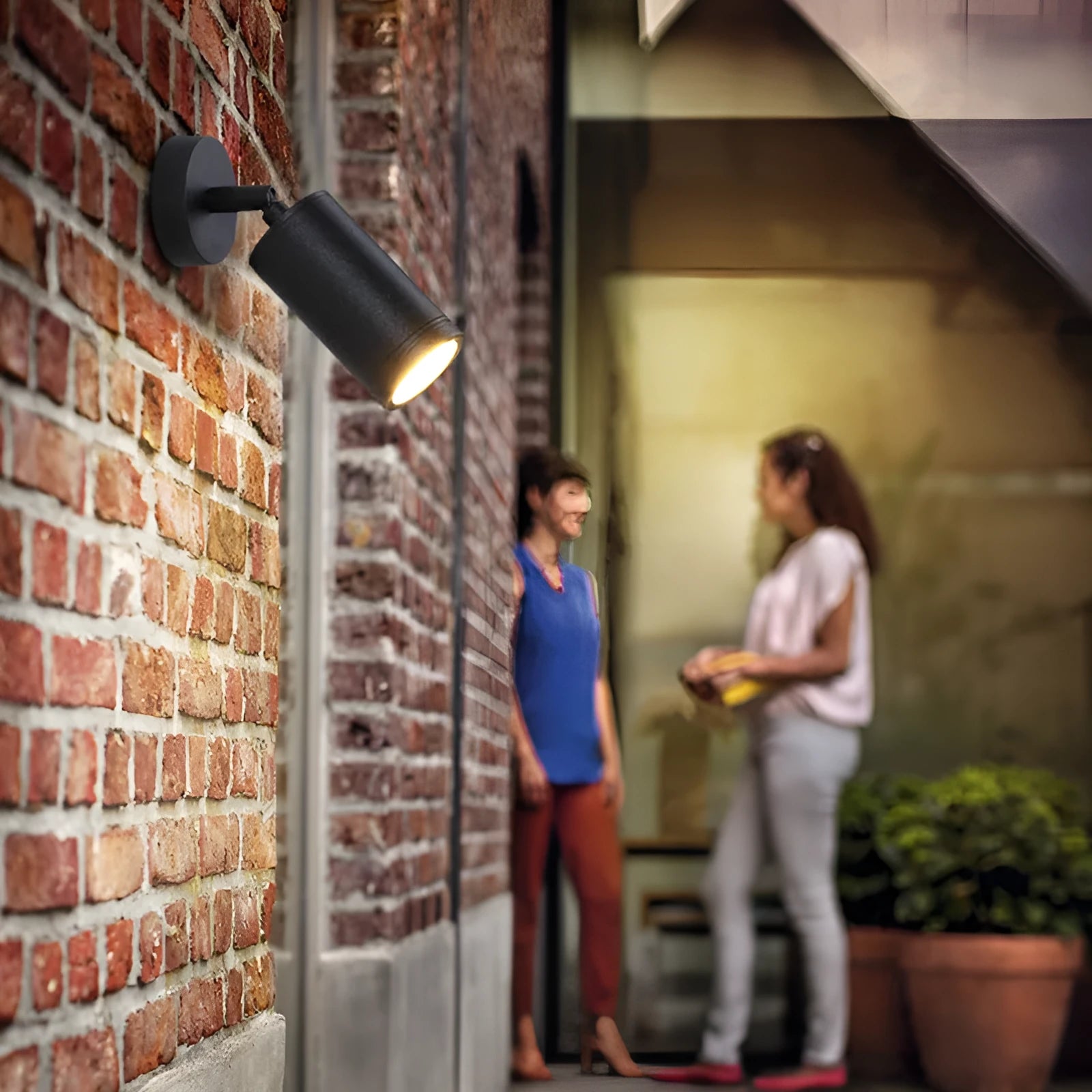 Aluminium outdoor ground lamp with spike base for garden installation featuring IP65 waterproof rating
