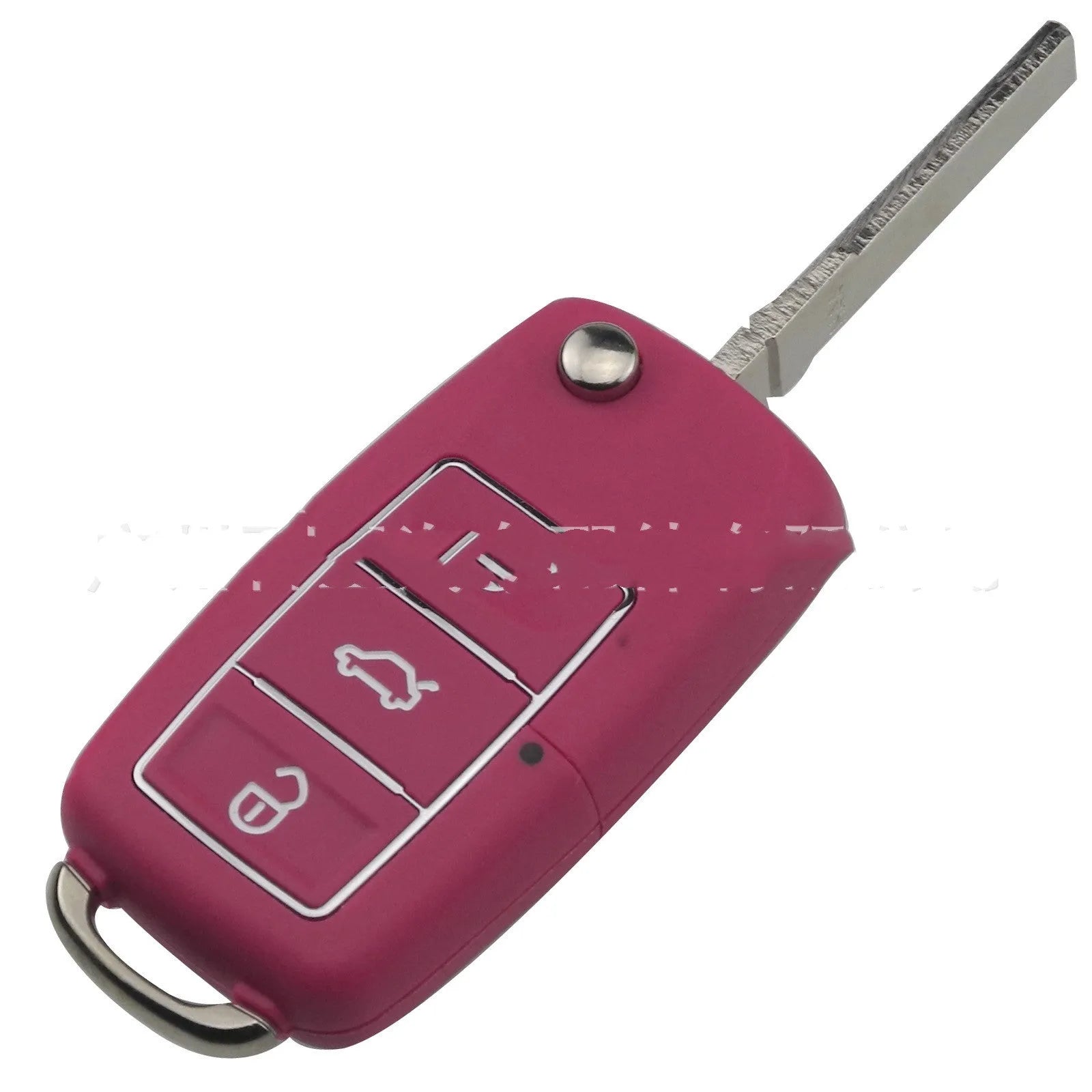 Volkswagen Jetta Golf replacement key shell in five colour options showing plastic housing with copper contacts