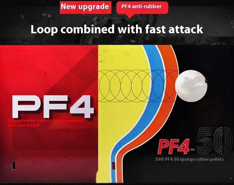 Fast Attack Sticky Classic-50 table tennis racket with PF4-50 sheets in red and black thickness options
