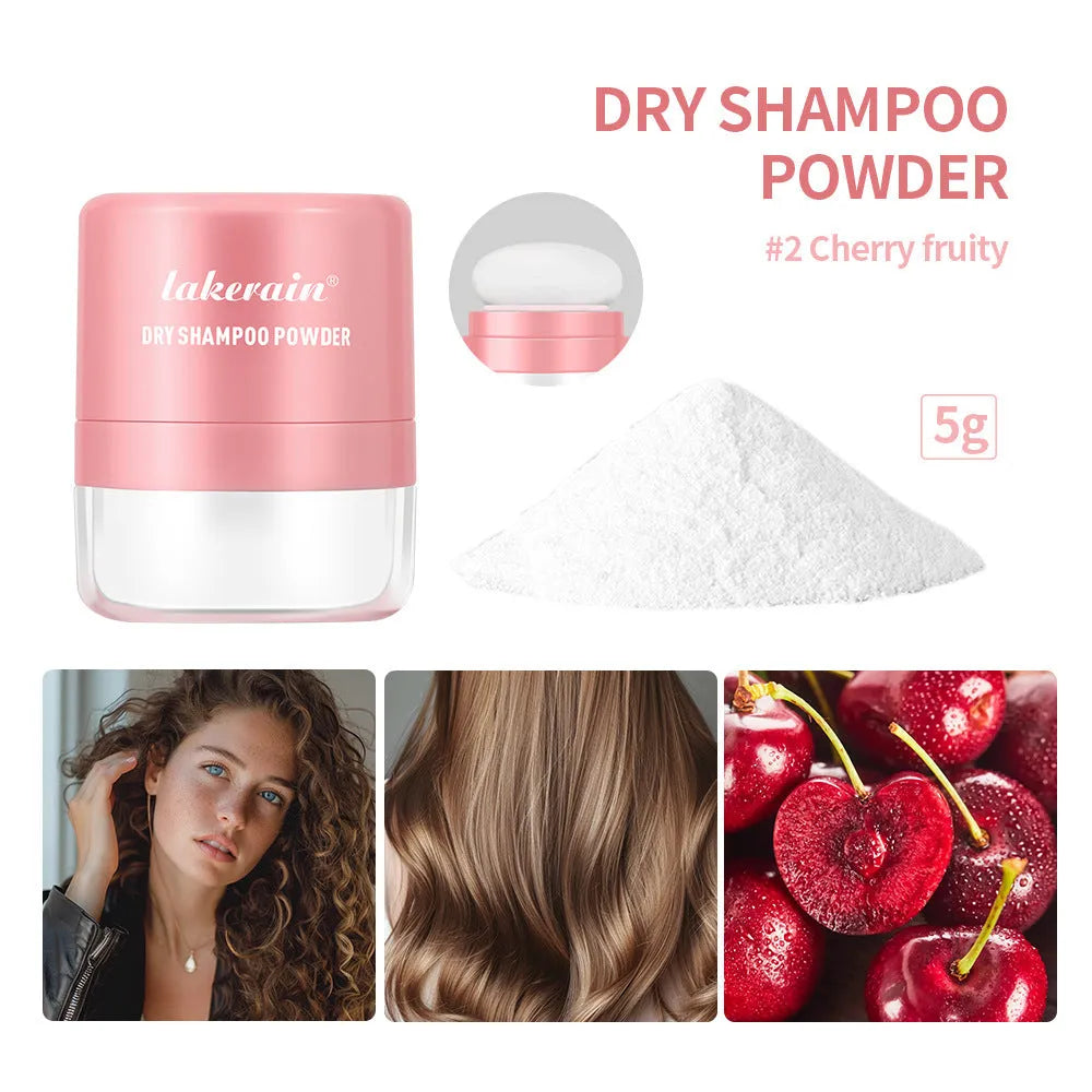 Single-use 5g dry hair powder sachet and disposable sponge headband for bangs refresh.