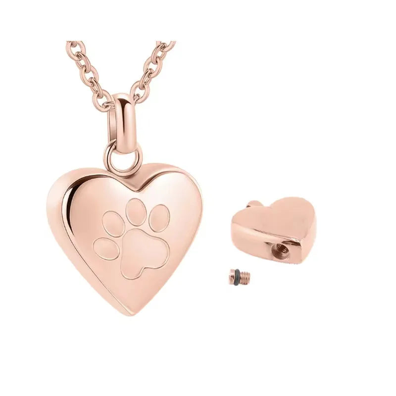 Titanium steel openable heart cinerary necklace for ashes in choice of five colours