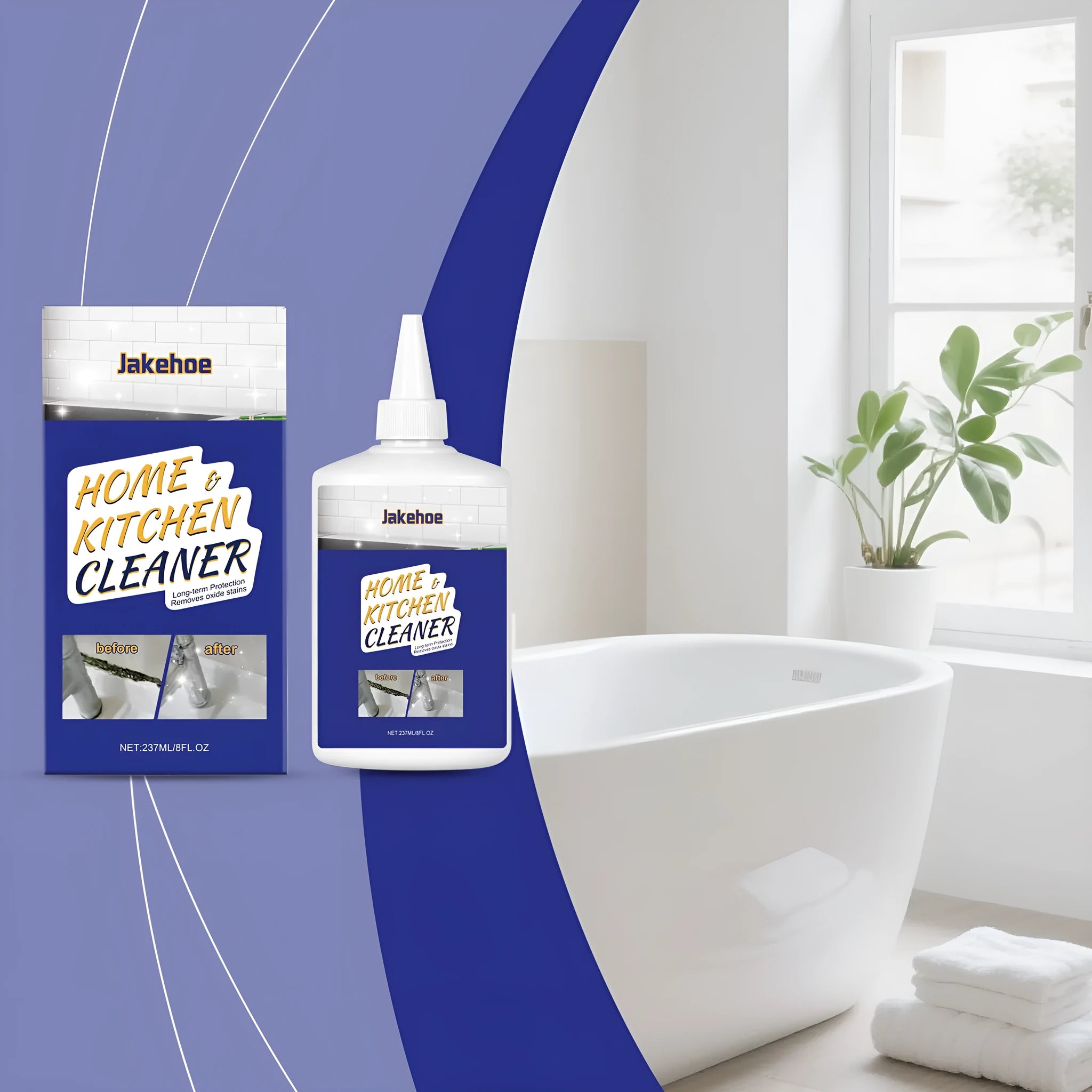 Tube of 237ml household decontamination gel for kitchen and bathroom cleaning
