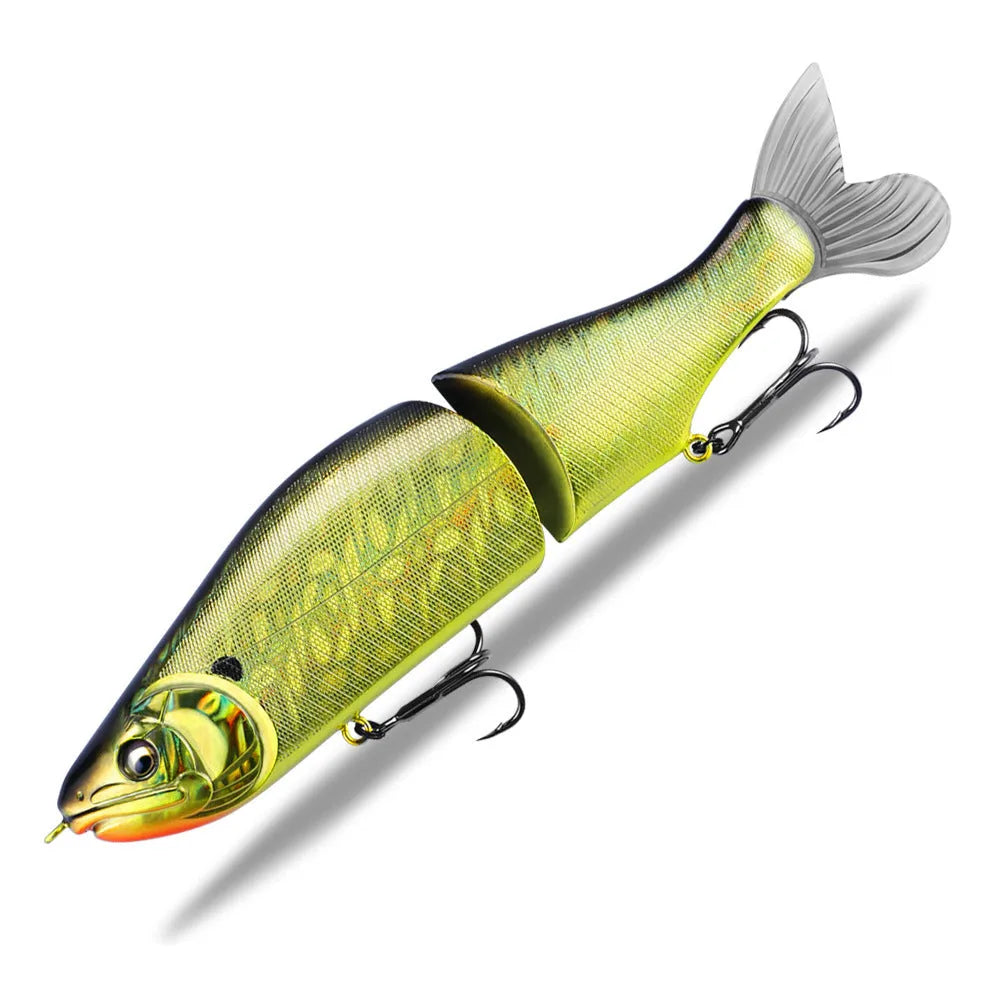 185mm long soft plastic fishing lure for bass, shown in one of 15 available colour options.